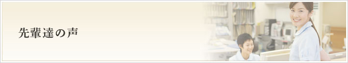 先輩達の声